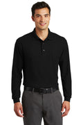 Port Authority K500LSP Long Sleeve Silk Touch Polo with Pocket
