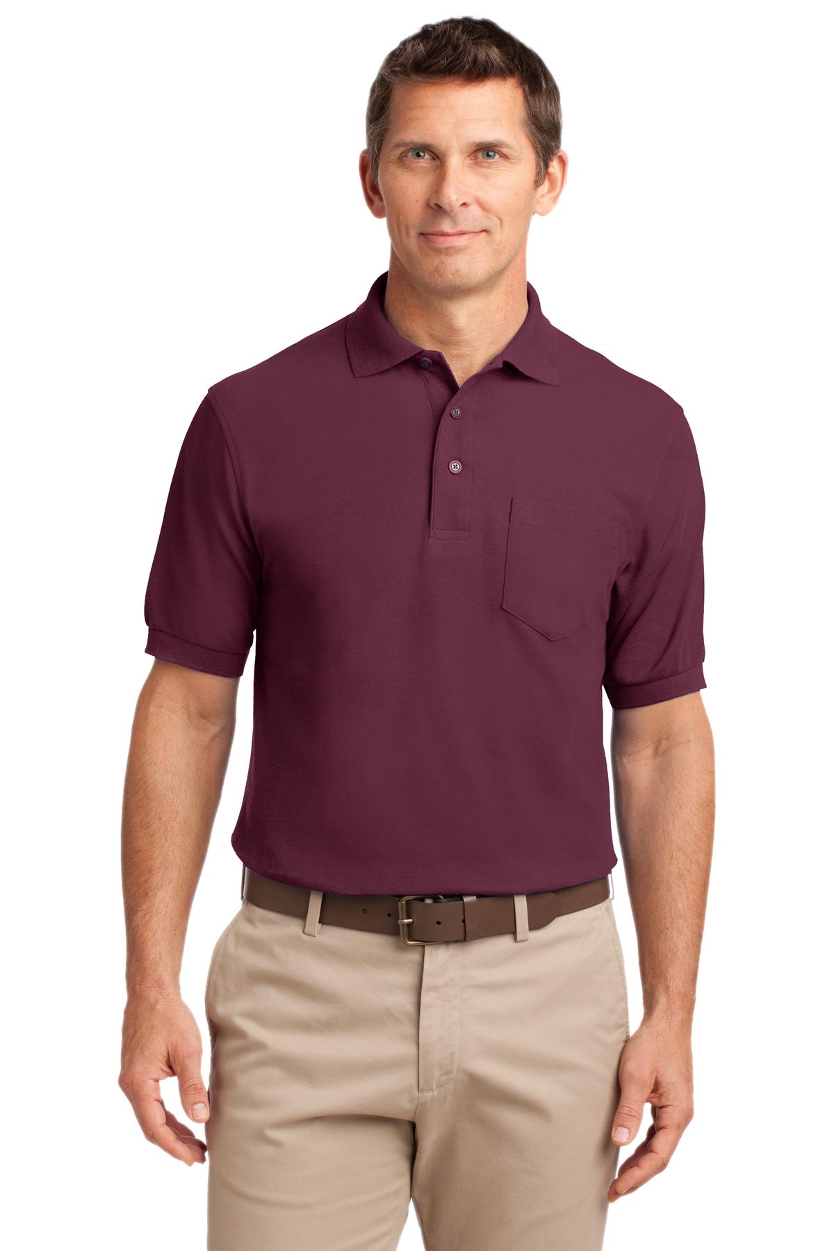 Port Authority K500P Silk Touch Polo with Pocket