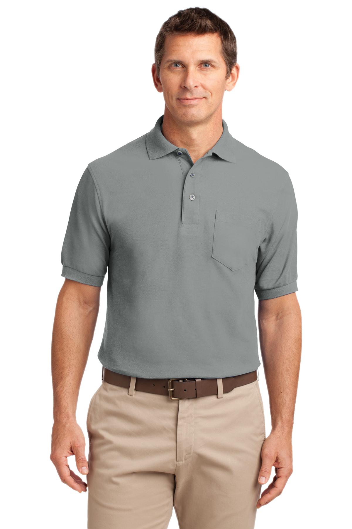 Port Authority K500P Silk Touch Polo with Pocket