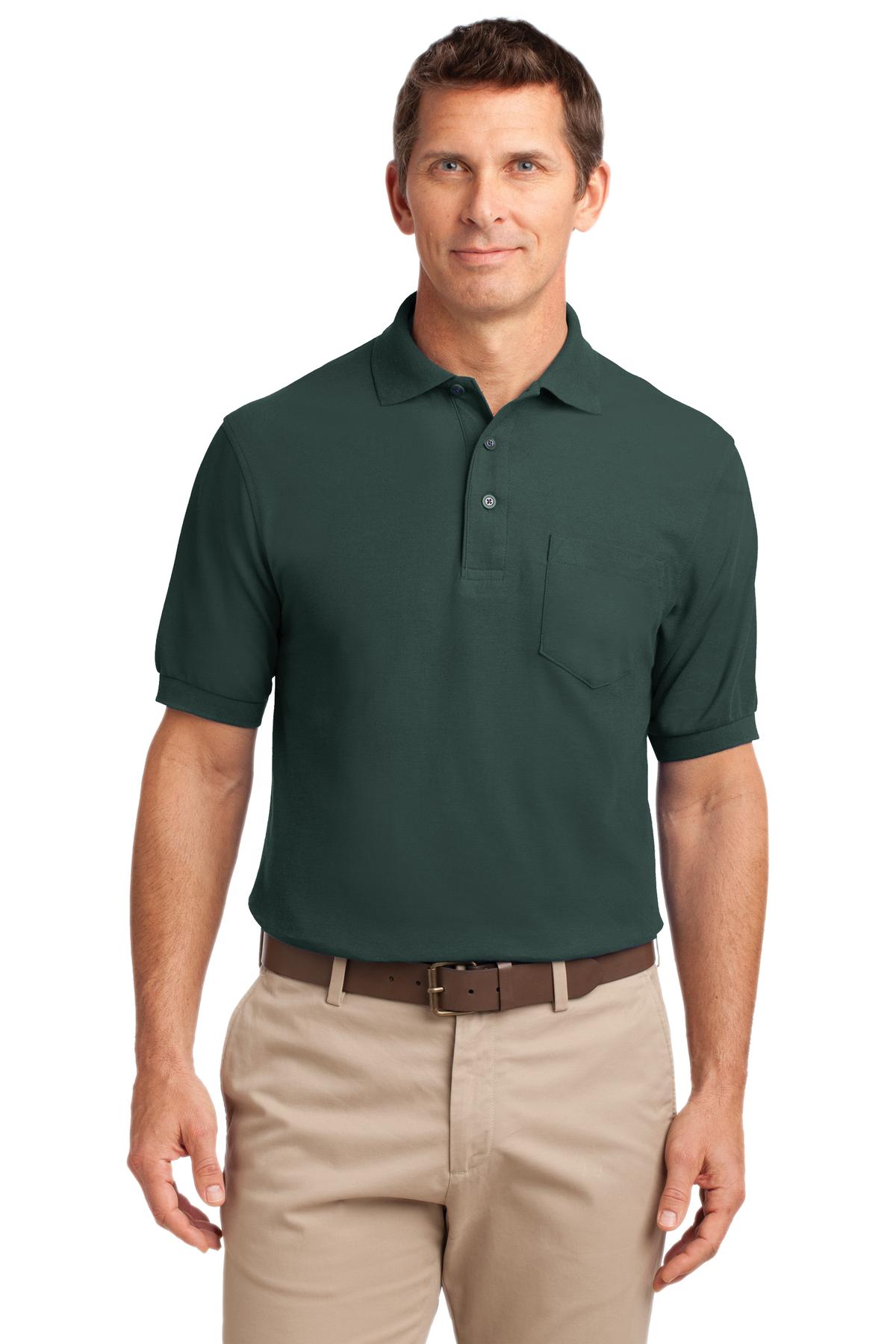 Port Authority K500P Silk Touch Polo with Pocket