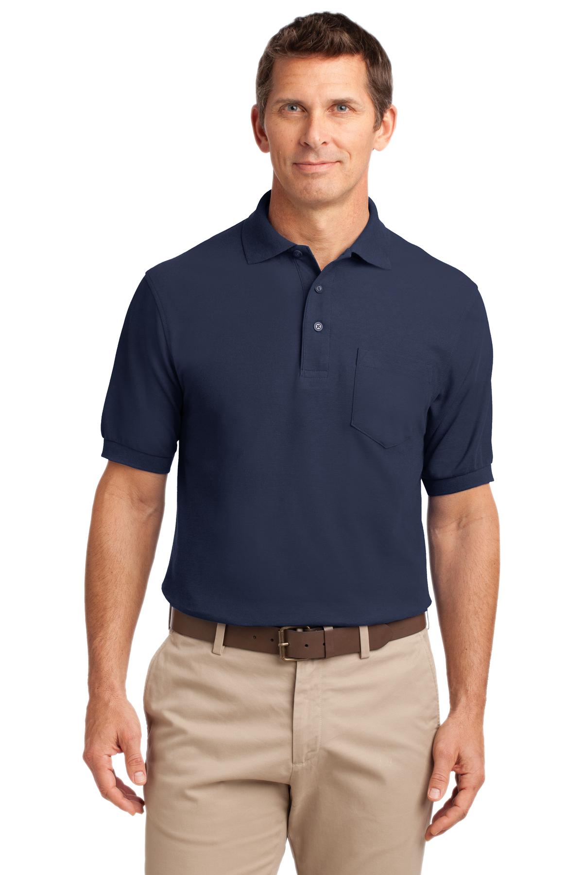 Port Authority K500P Silk Touch Polo with Pocket