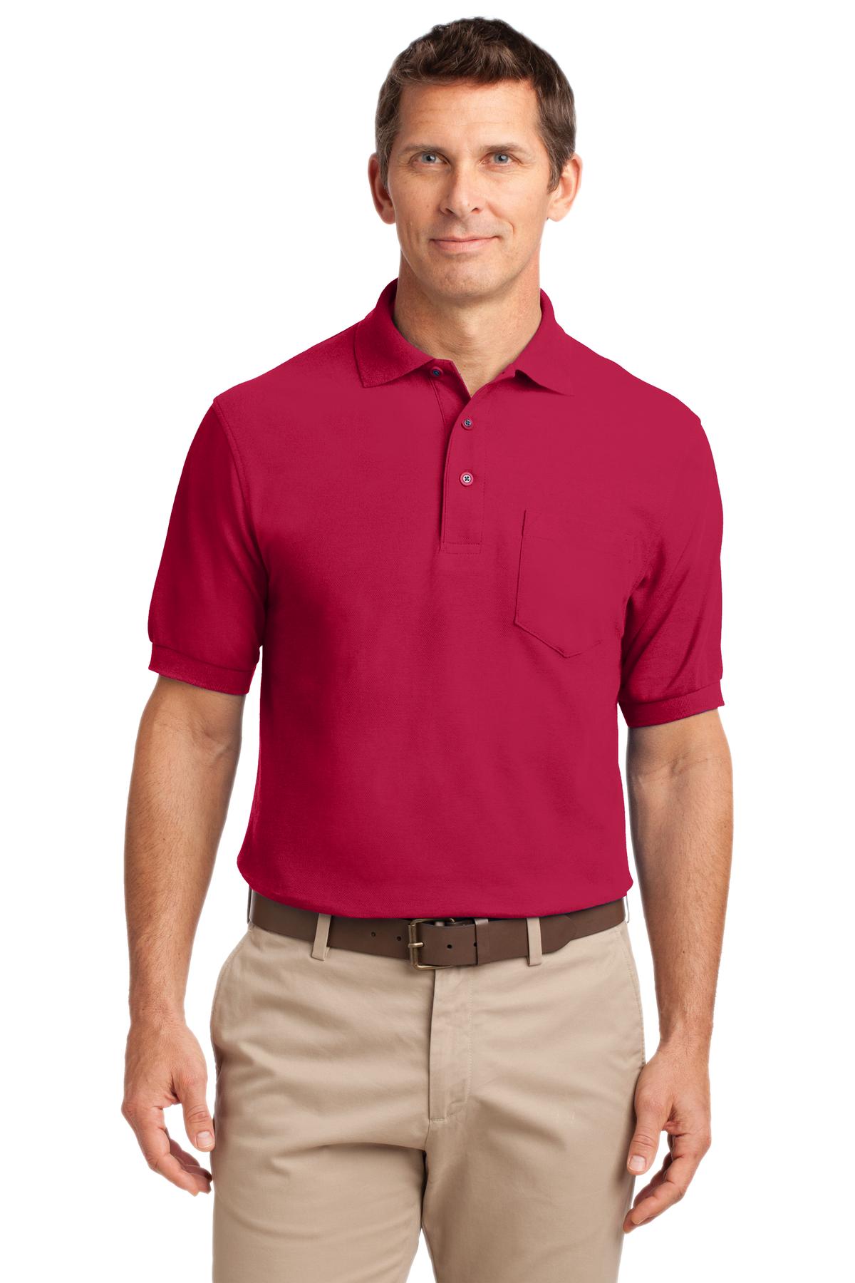 Port Authority K500P Silk Touch Polo with Pocket