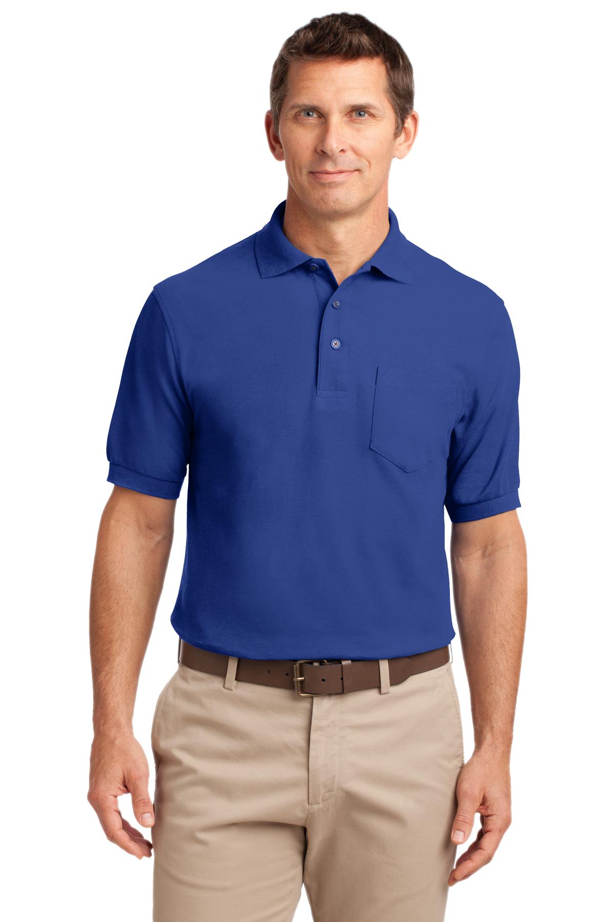 Port Authority K500P Silk Touch Polo with Pocket
