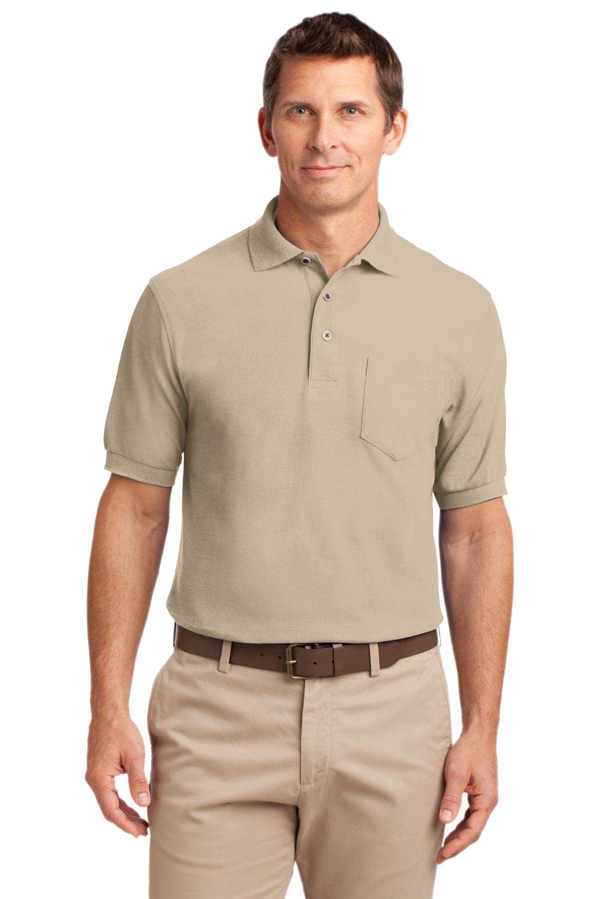 Port Authority K500P Silk Touch Polo with Pocket