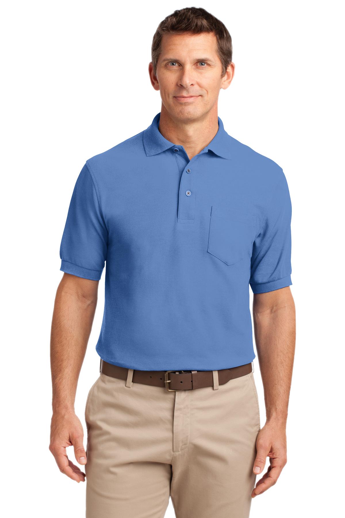 Port Authority K500P Silk Touch Polo with Pocket