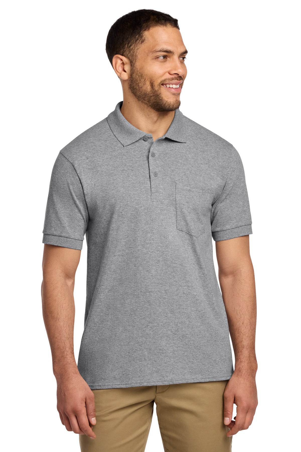 Core Blend Jersey Knit Pocket Polo - 5.5 oz | Port & Co KP55P