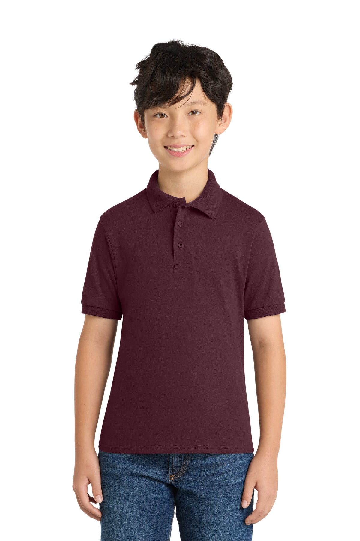 Port & Co KP55Y Youth Core Blend Jersey Knit Polo