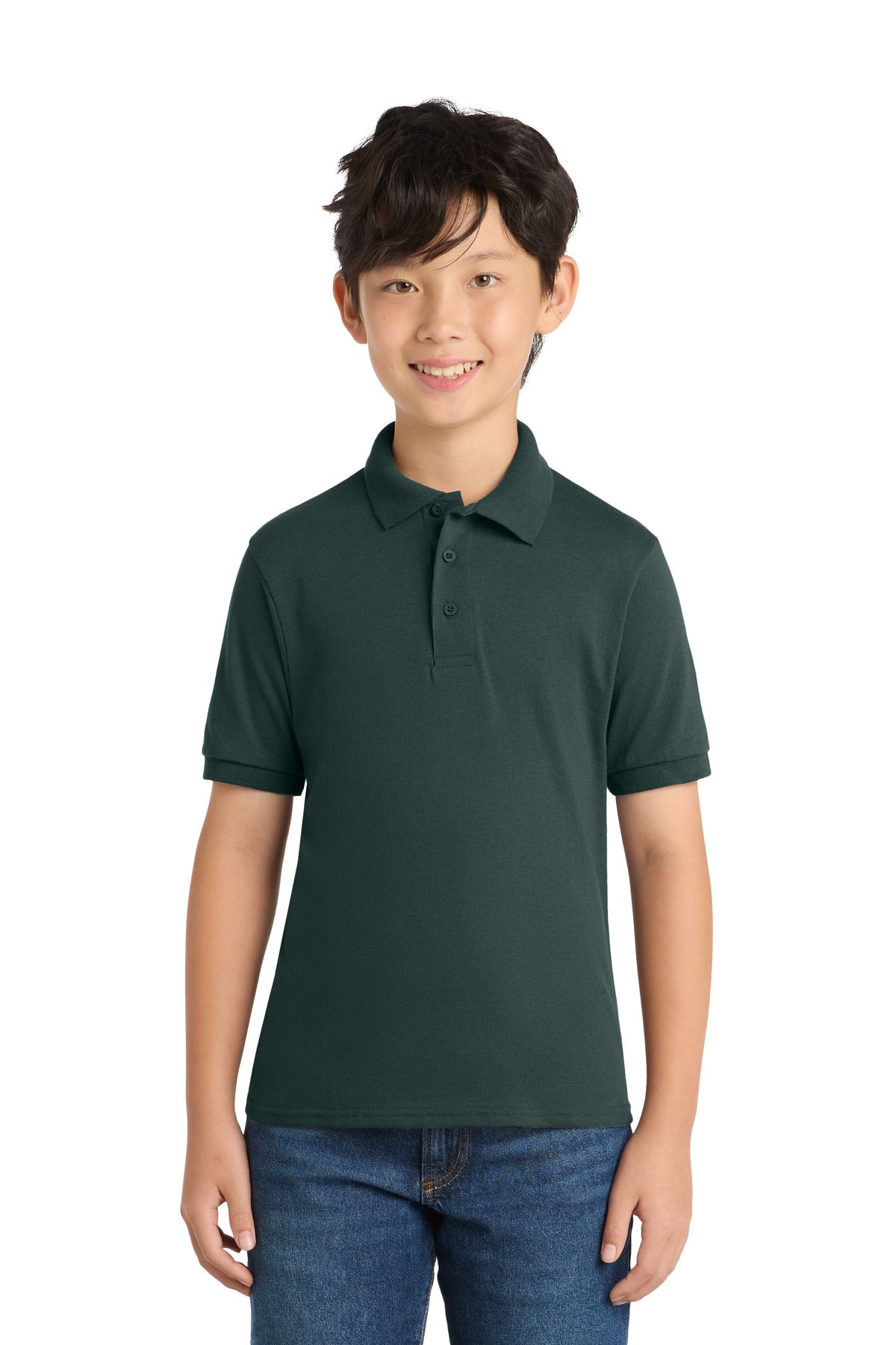 Port & Co KP55Y Youth Core Blend Jersey Knit Polo