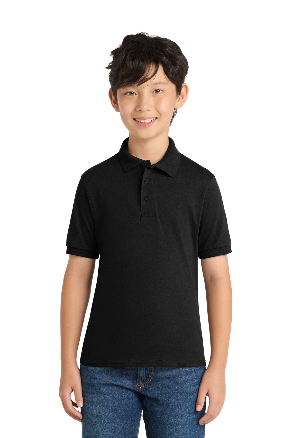 Port & Co KP55Y Youth Core Blend Jersey Knit Polo