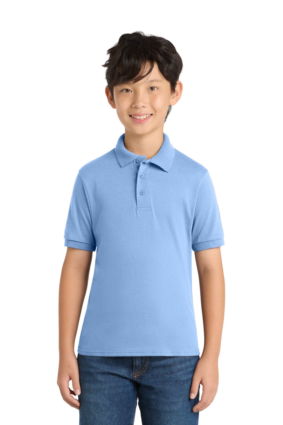 Port & Co KP55Y Youth Core Blend Jersey Knit Polo