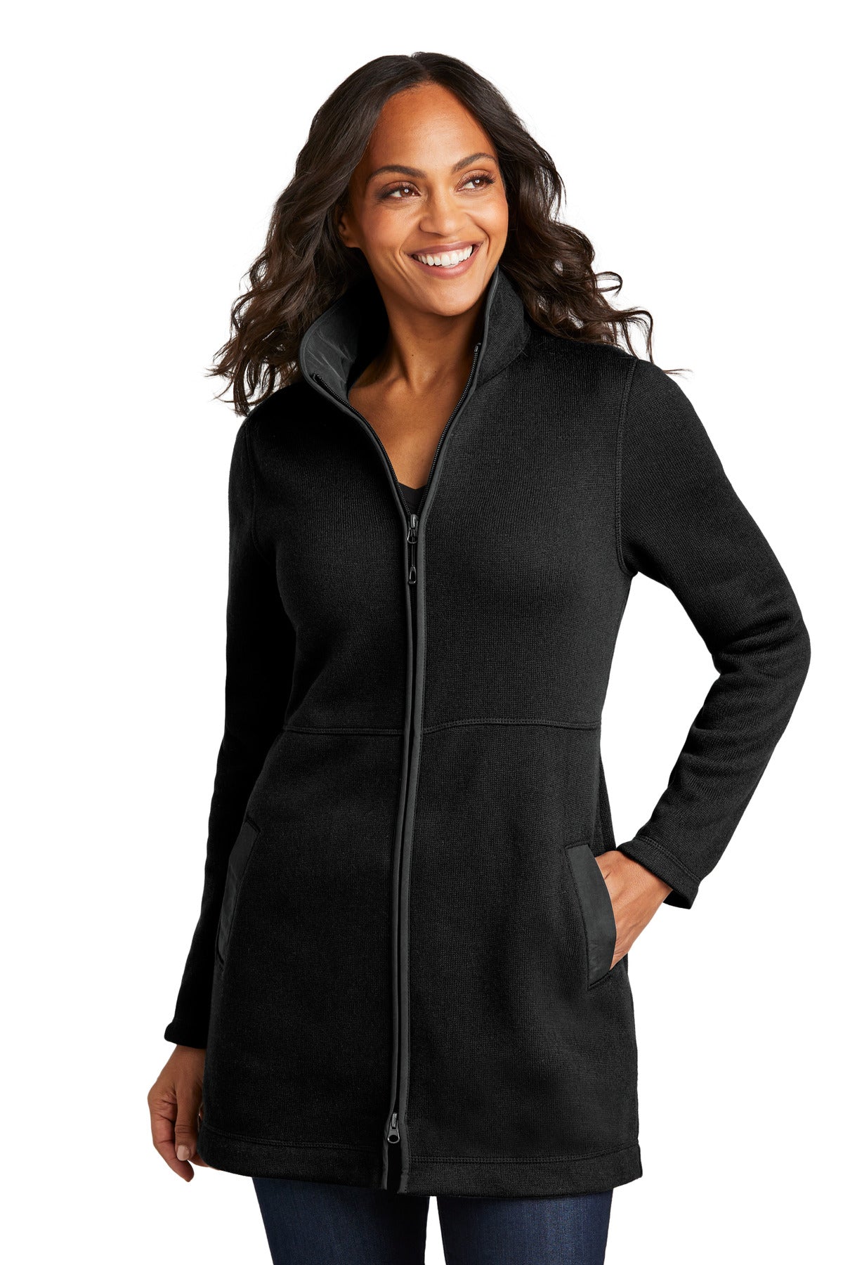 Port Authority L425 Women's Arc Sweater Fleece Long Jacket