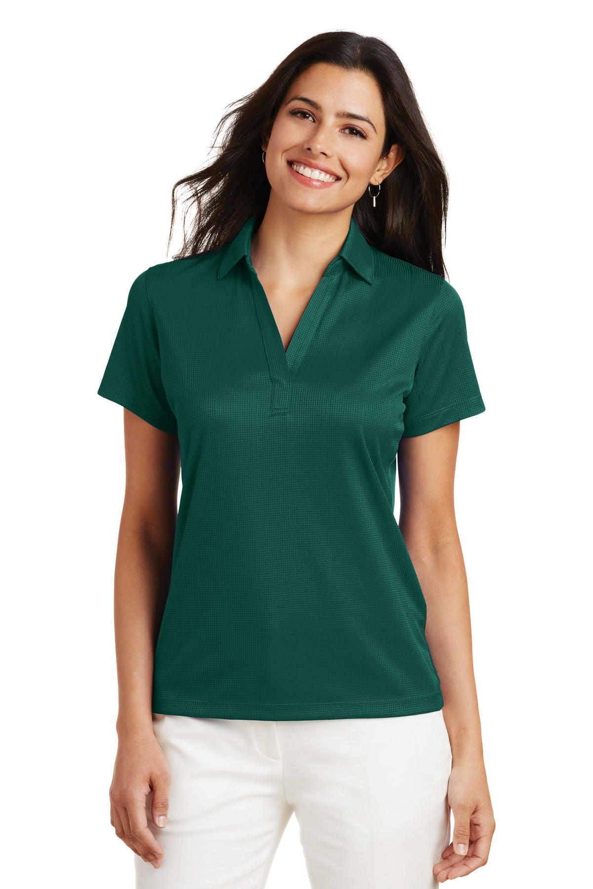 Port Authority L528 Women's Performance Fine Jacquard Polo