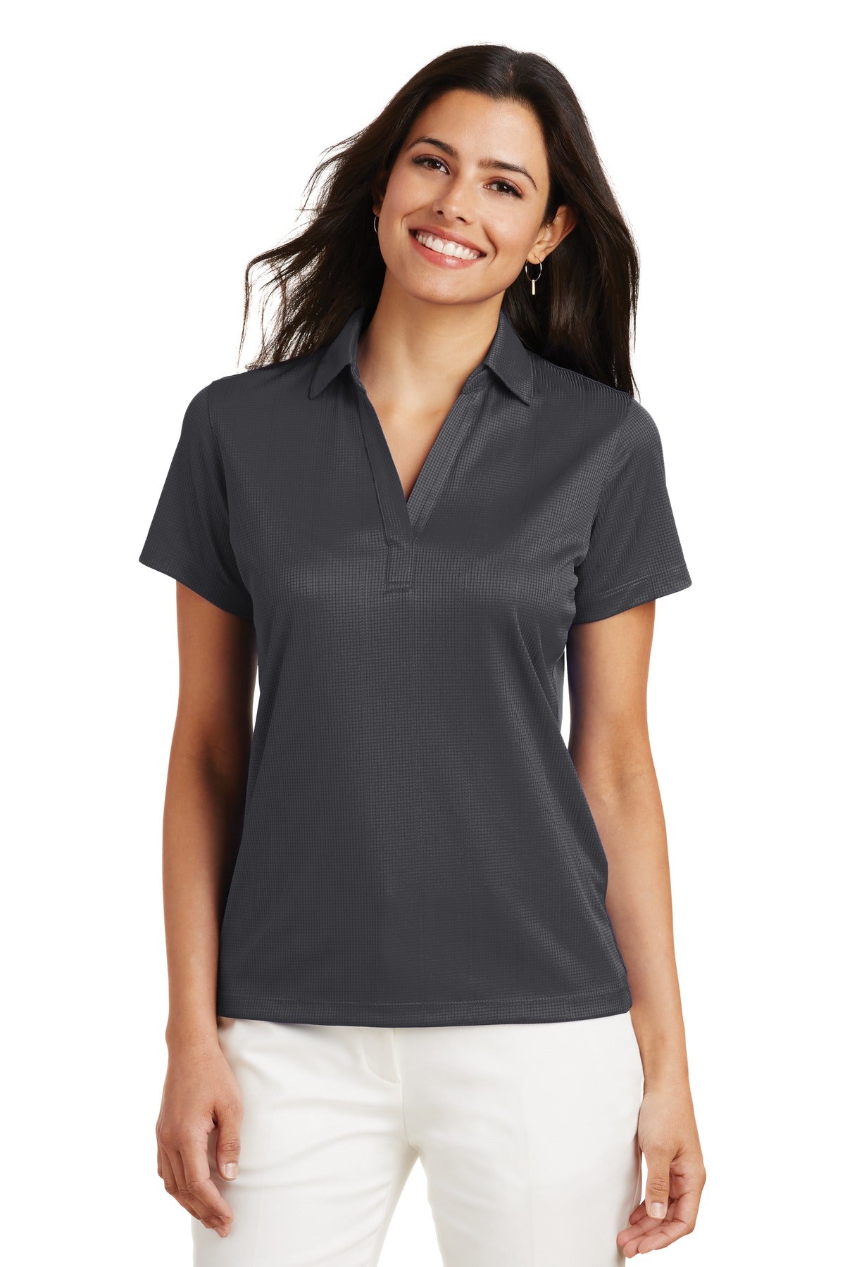 Port Authority L528 Women's Performance Fine Jacquard Polo