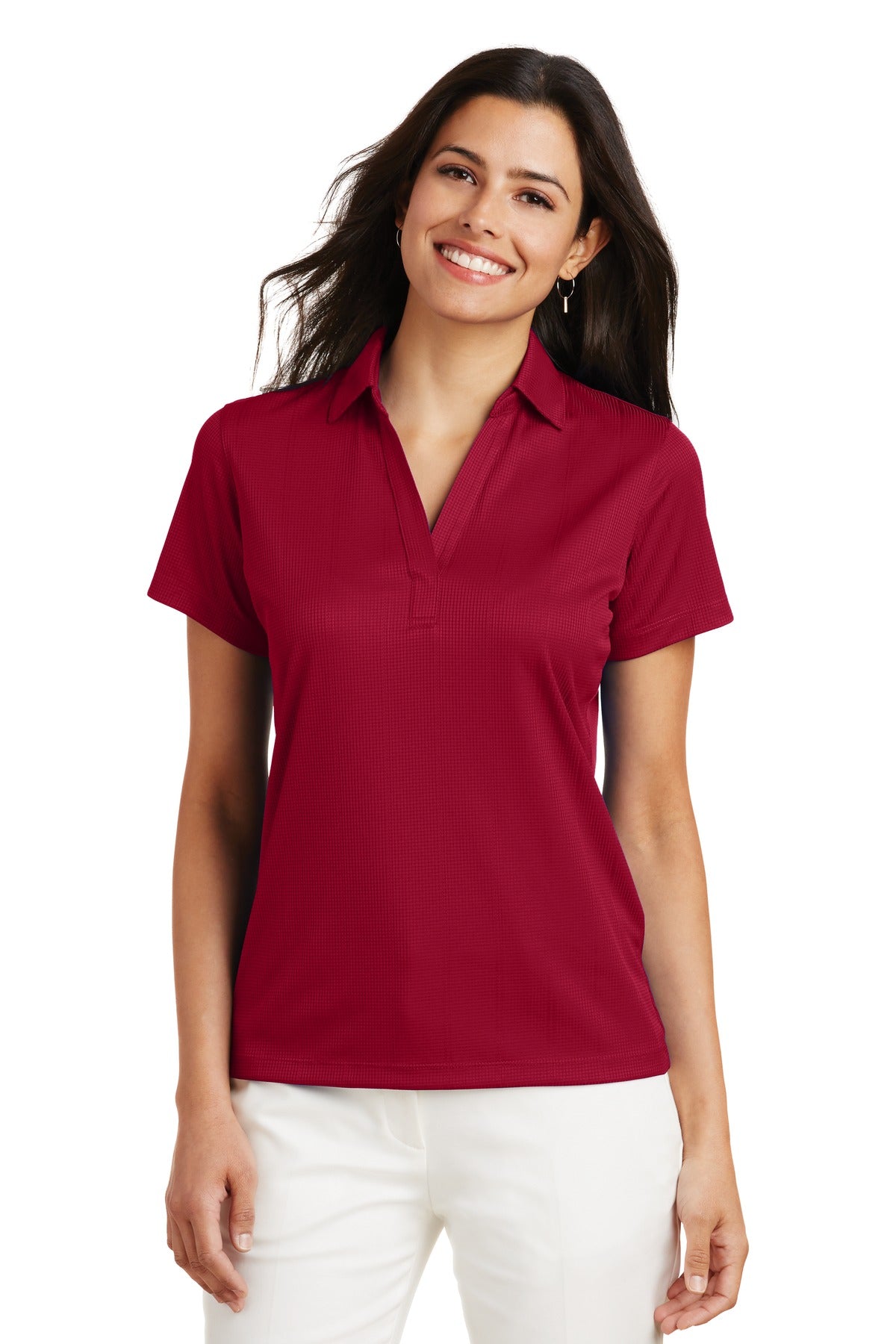 Port Authority L528 Women's Performance Fine Jacquard Polo