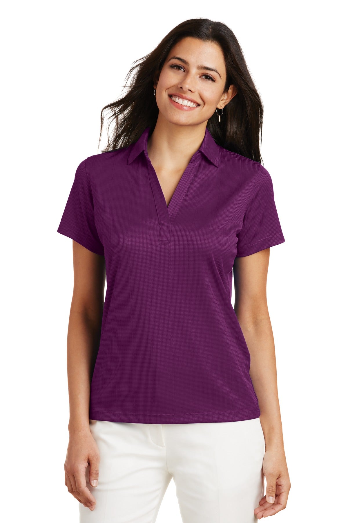 Port Authority L528 Women's Performance Fine Jacquard Polo
