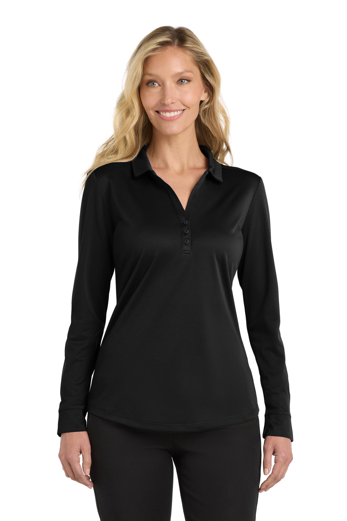 Port Authority L540LS Women's Silk Touch Performance Long Sleeve Polo