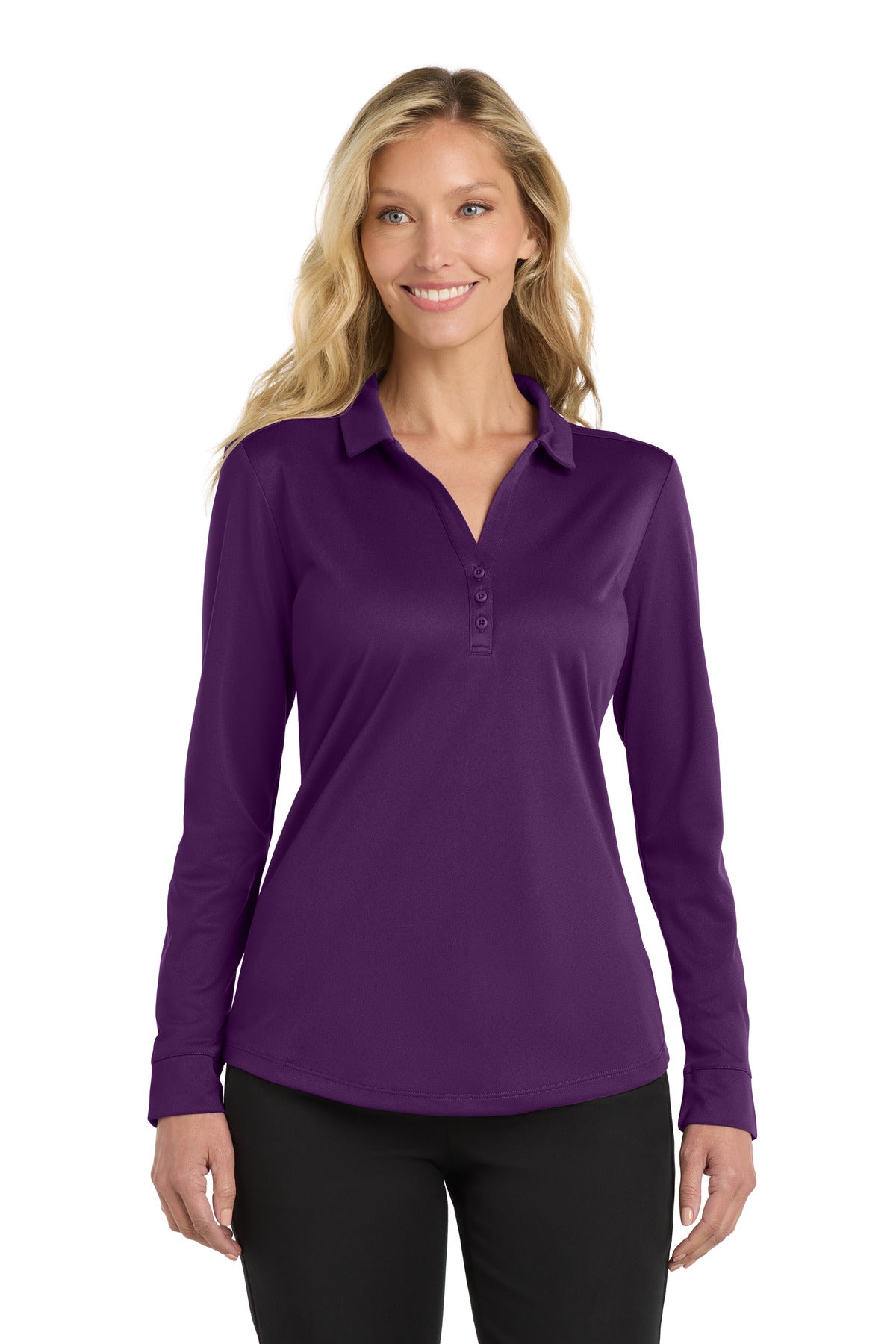 Port Authority L540LS Women's Silk Touch Performance Long Sleeve Polo