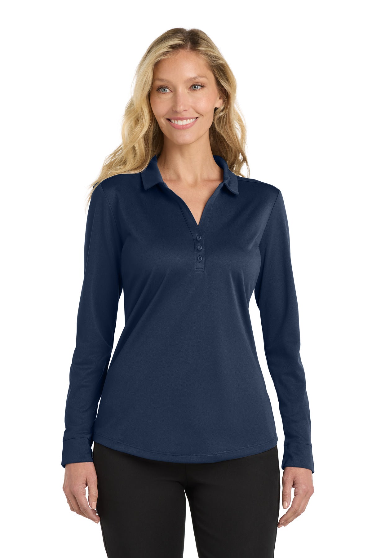 Port Authority L540LS Women's Silk Touch Performance Long Sleeve Polo