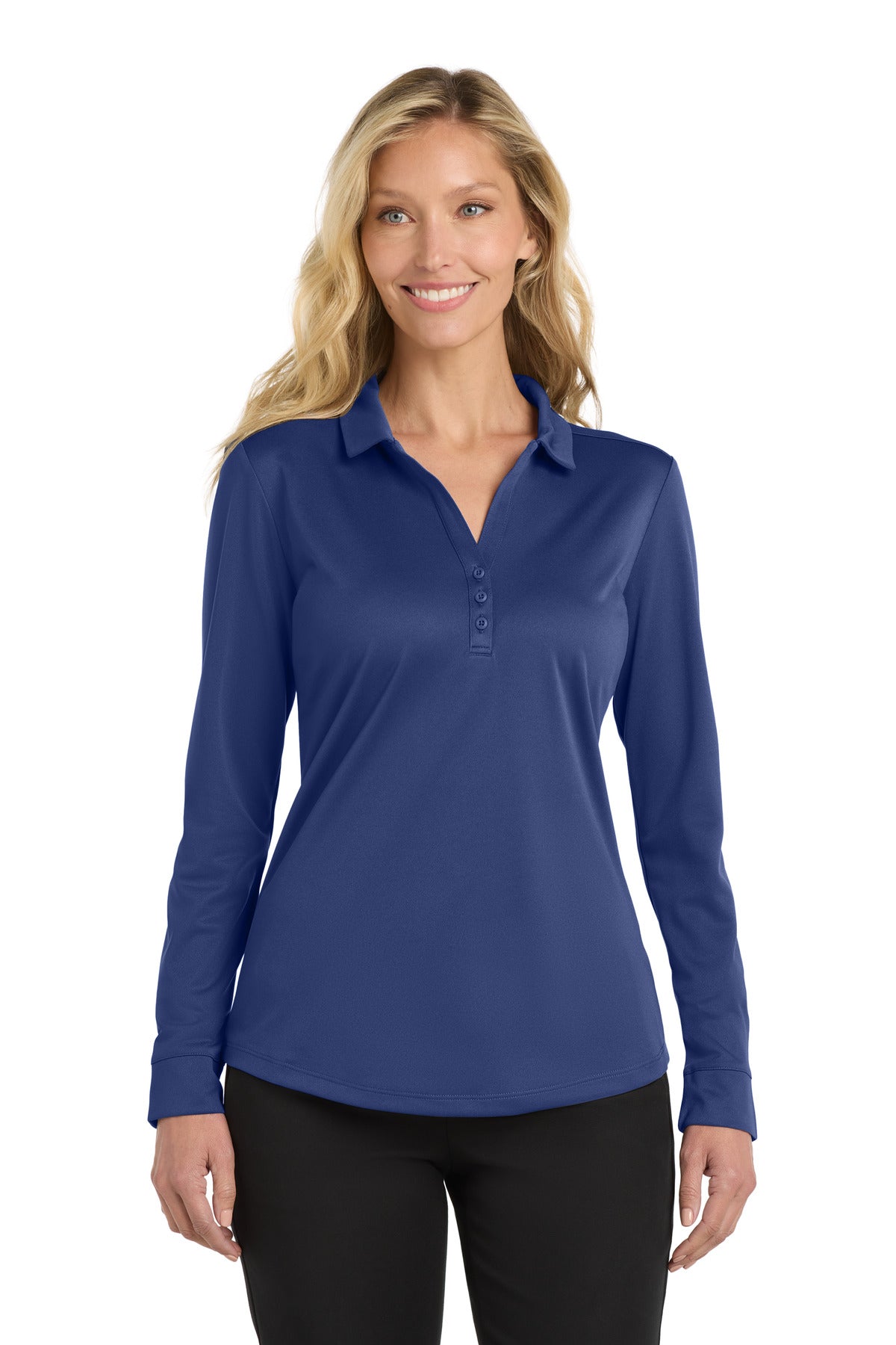 Port Authority L540LS Women's Silk Touch Performance Long Sleeve Polo