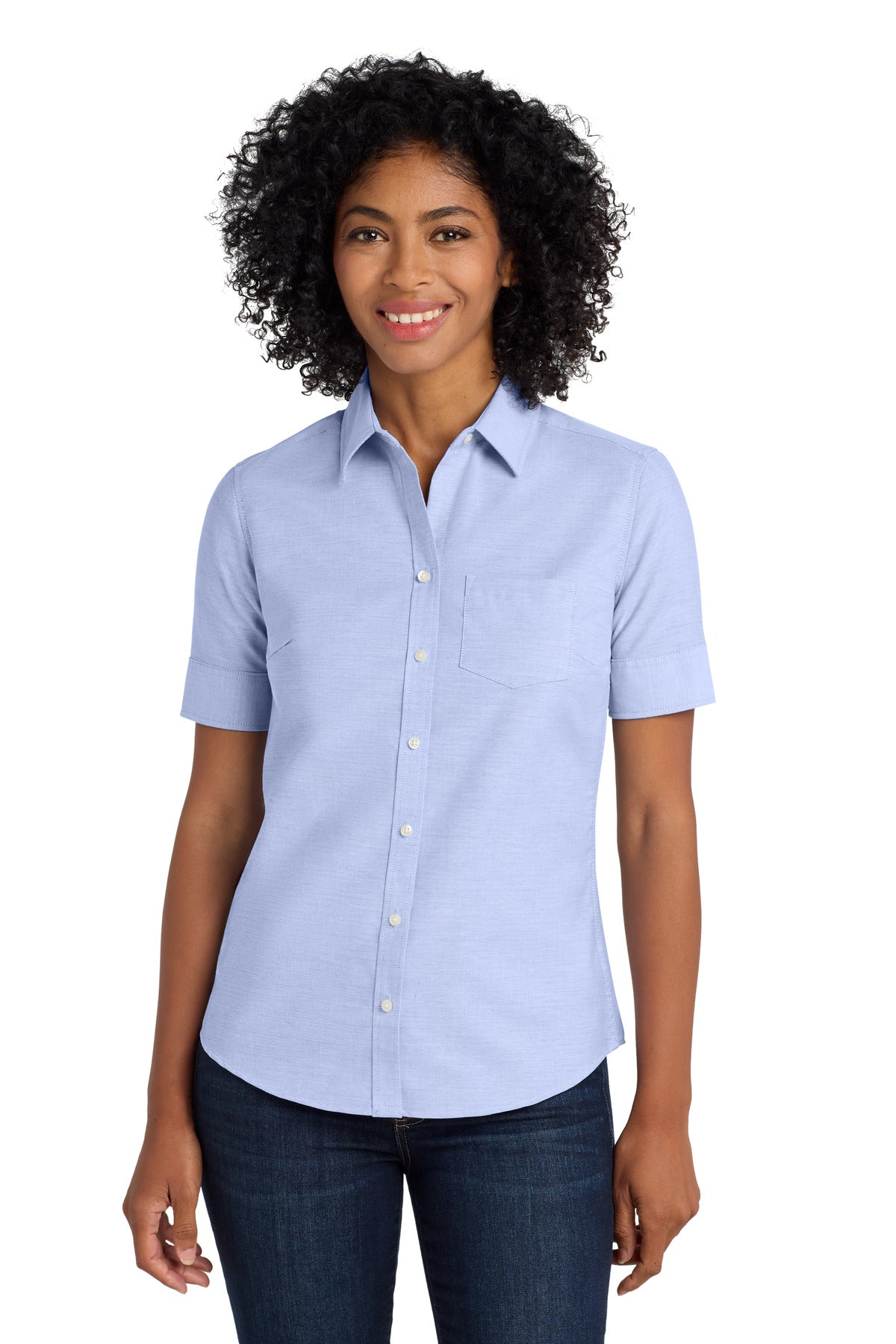 Port Authority L659 Women's Short Sleeve SuperPro Oxford Shirt