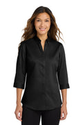 Port Authority L665 Women's 3/4-Sleeve SuperPro Twill Shirt