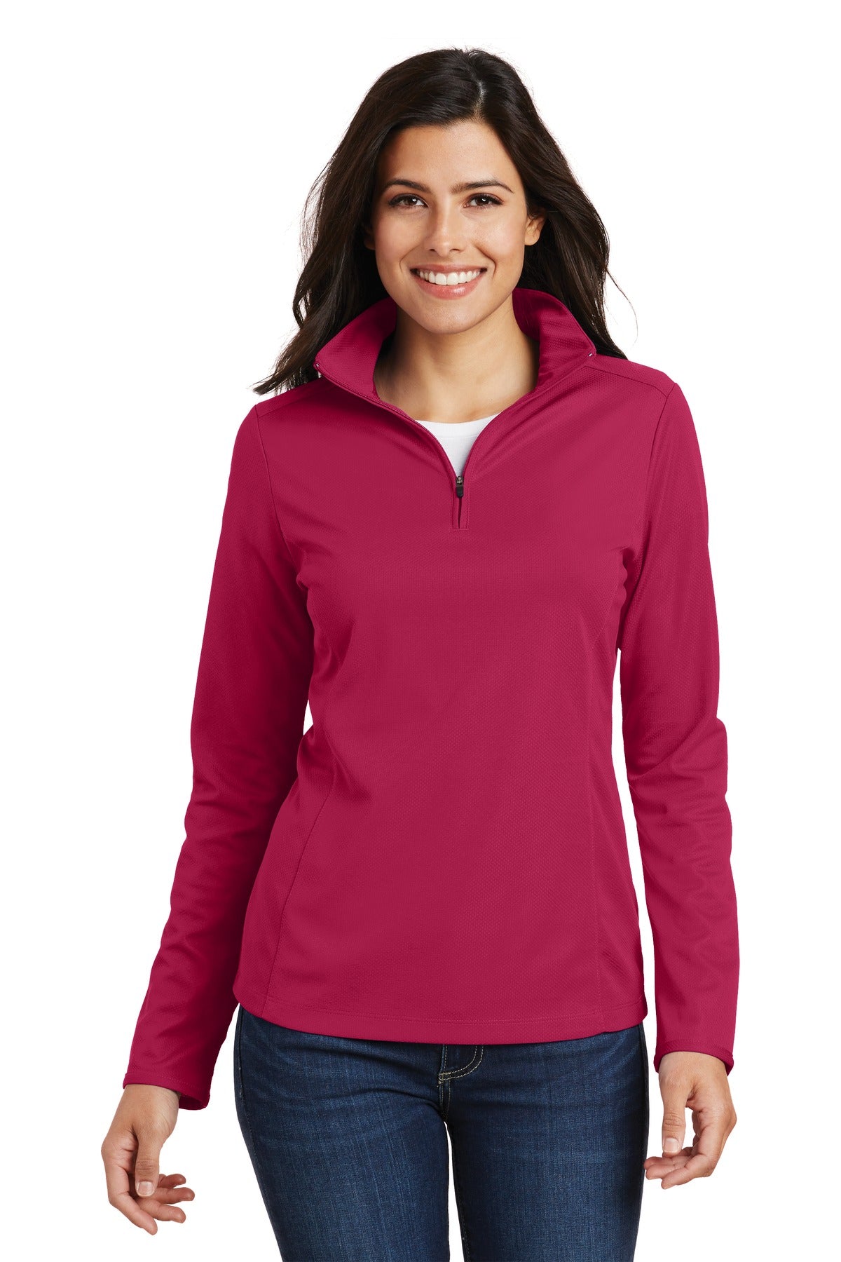 Port Authority L806 Women's Pinpoint Mesh 1/2-Zip
