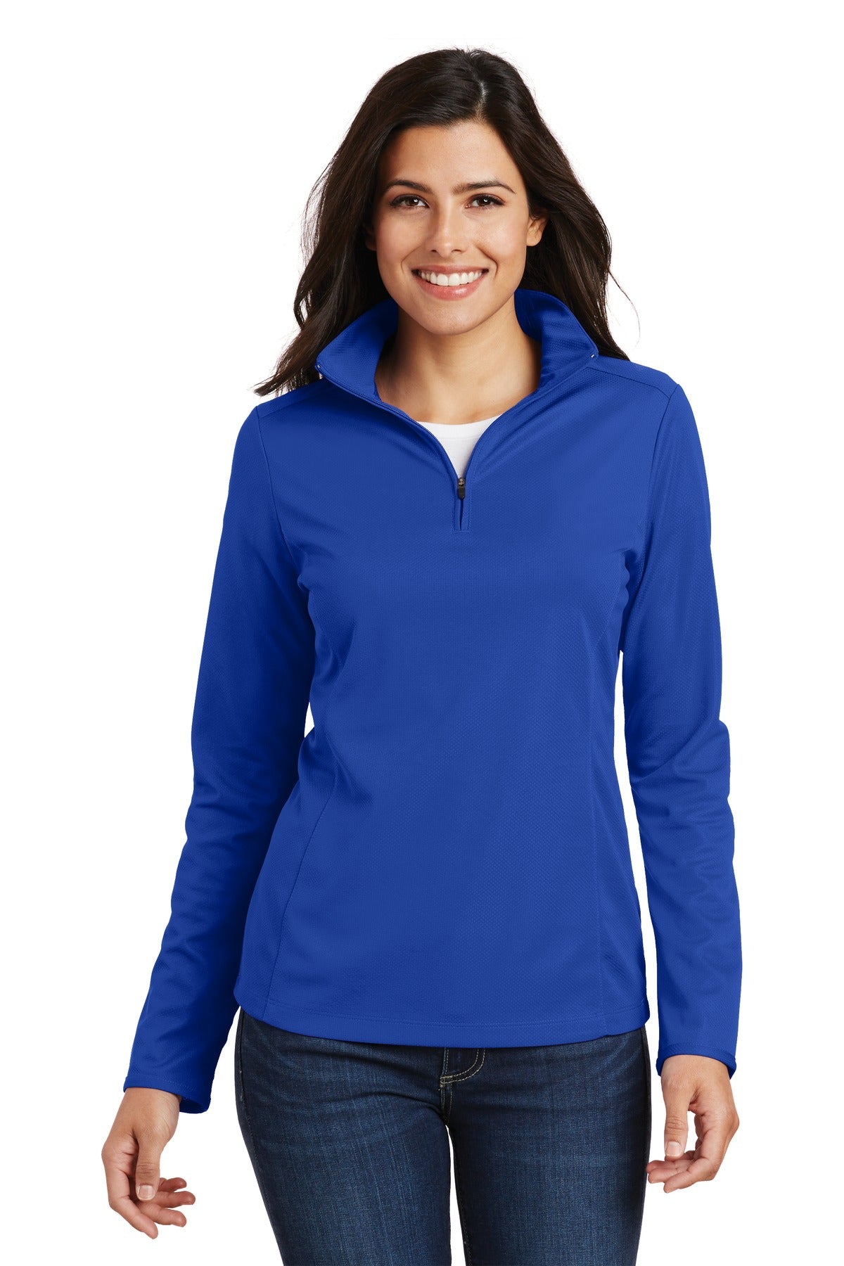 Port Authority L806 Women's Pinpoint Mesh 1/2-Zip