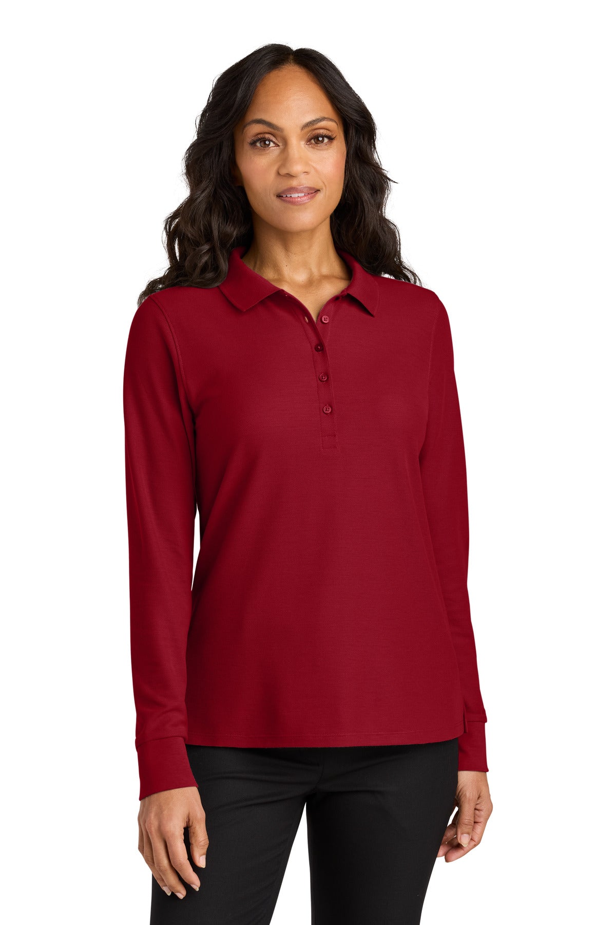 Port Authority LK200LS Women's Wearever Signature Pique Long Sleeve Polo