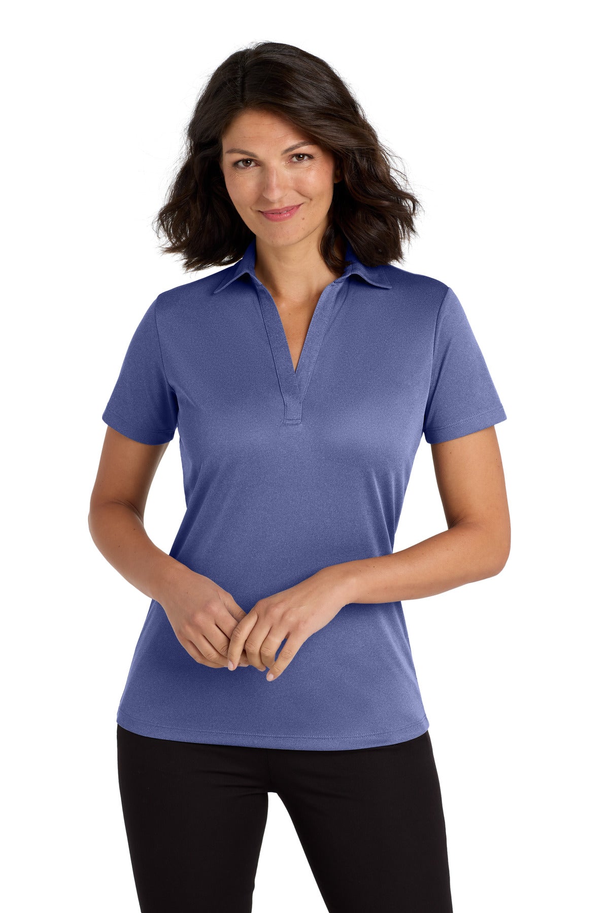 Port Authority LK542 Women's Heathered Silk Touch Performance Polo