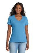 Port & Co LPC381V Women's Performance Blend V-Neck Tee