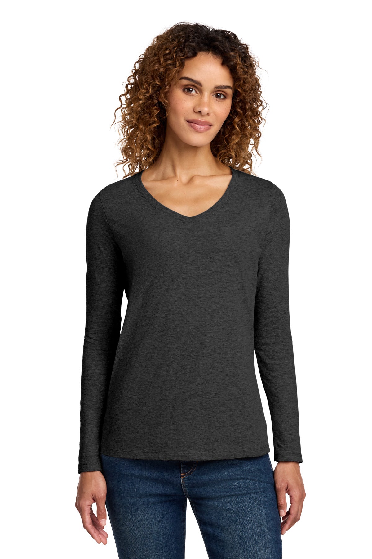 Port & Co LPC450VLS Women's Long Sleeve Fan Favorite V-Neck Tee
