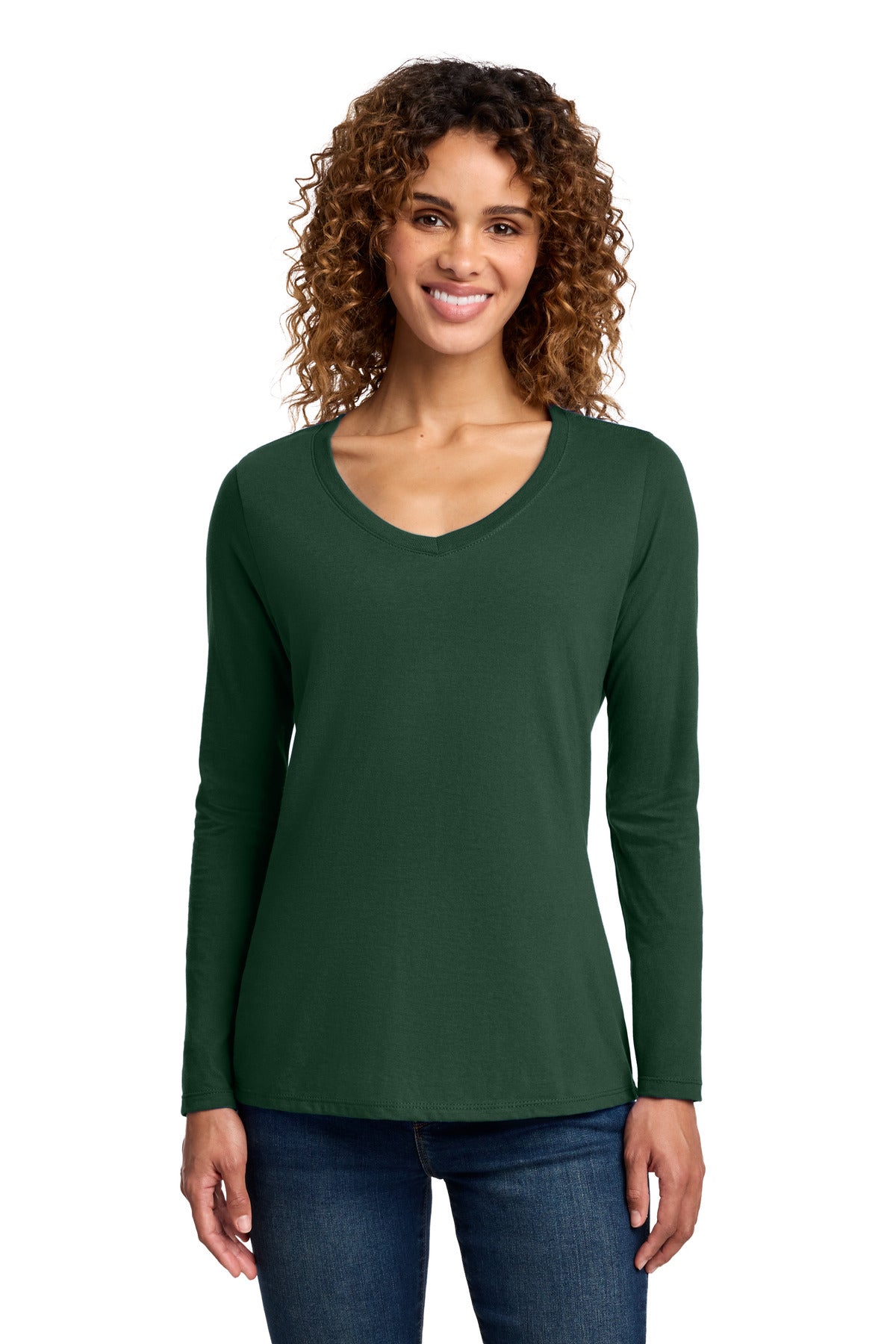Port & Co LPC450VLS Women's Long Sleeve Fan Favorite V-Neck Tee