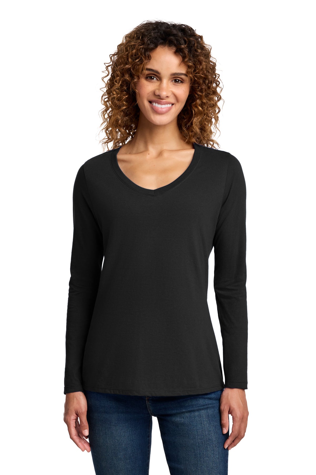 Port & Co LPC450VLS Women's Long Sleeve Fan Favorite V-Neck Tee