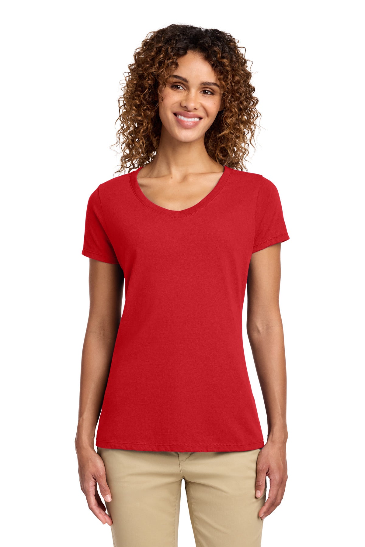 Port & Co LPC450V Women's Fan Favorite V-Neck Tee