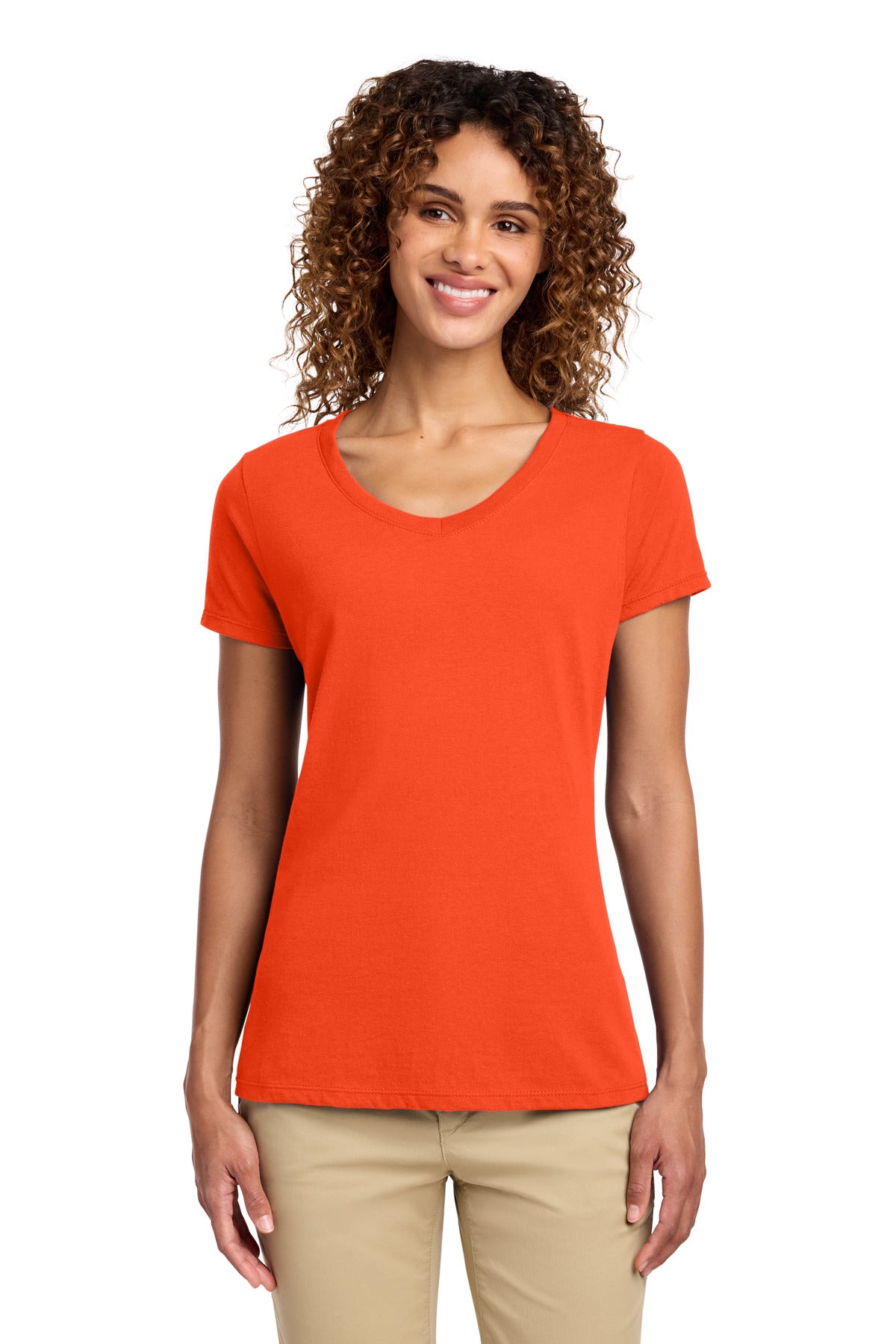 Port & Co LPC450V Women's Fan Favorite V-Neck Tee