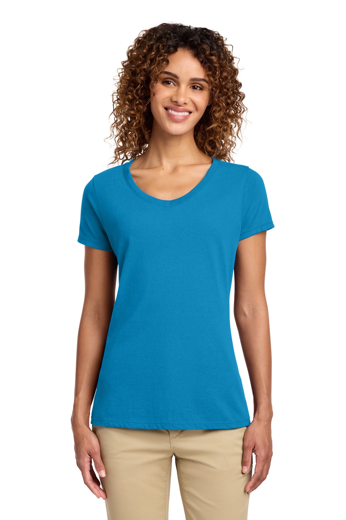 Port & Co LPC450V Women's Fan Favorite V-Neck Tee