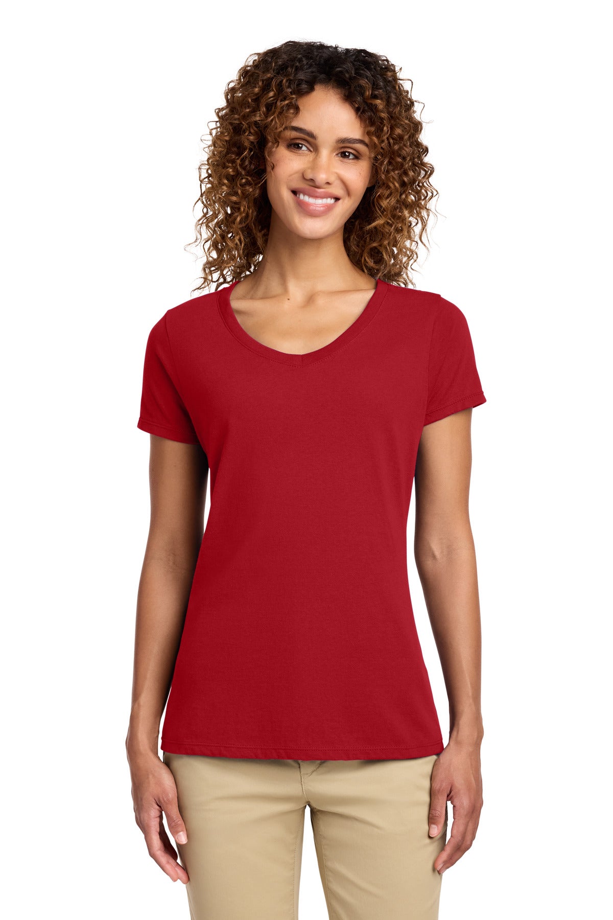 Port & Co LPC450V Women's Fan Favorite V-Neck Tee