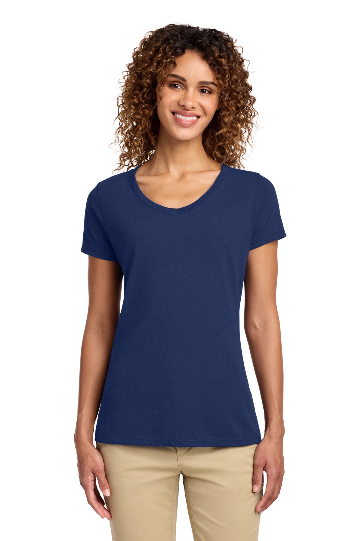 Port & Co LPC450V Women's Fan Favorite V-Neck Tee