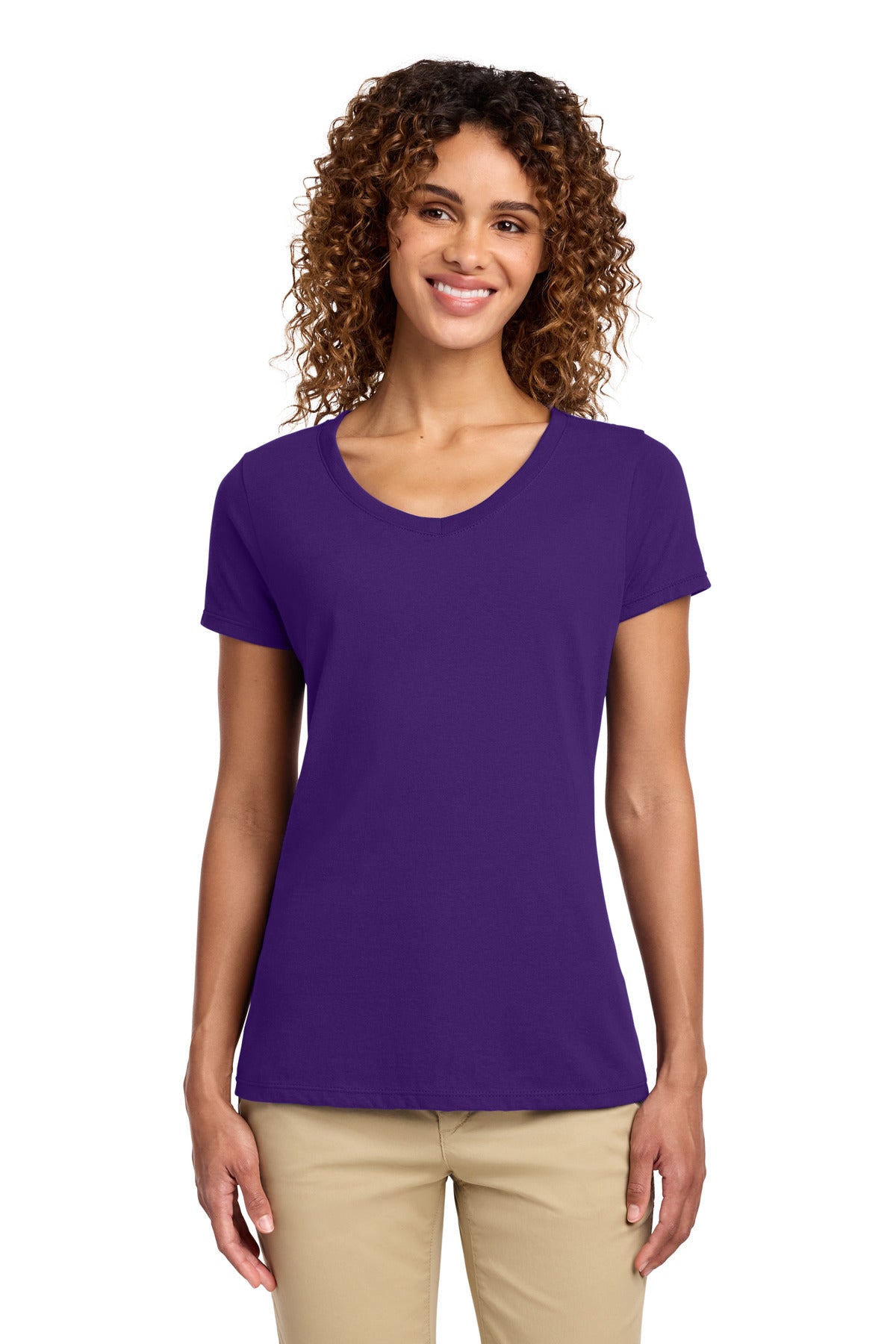 Port & Co LPC450V Women's Fan Favorite V-Neck Tee