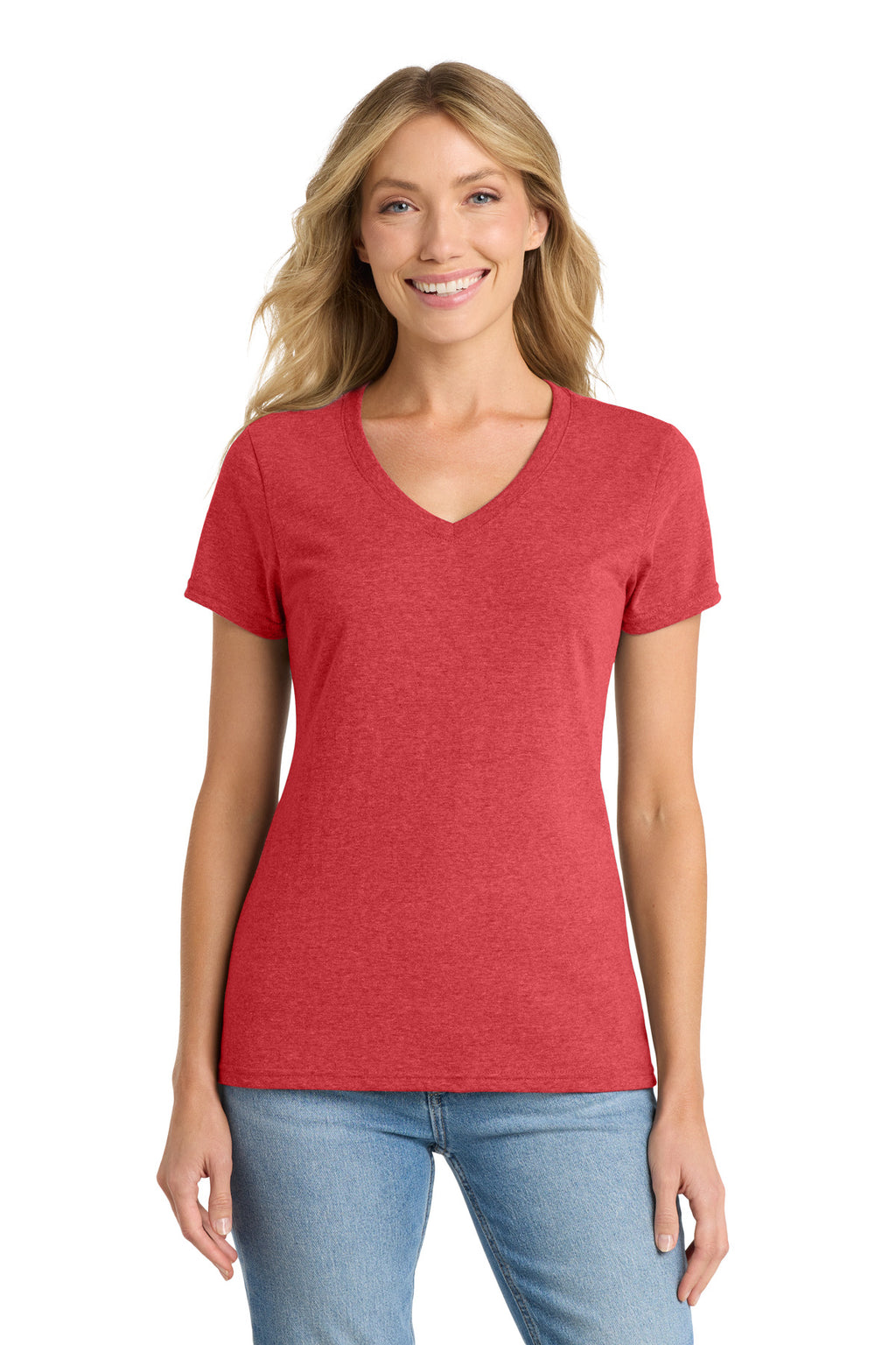 Port & Co LPC455V Women's Fan Favorite Blend V-Neck Tee