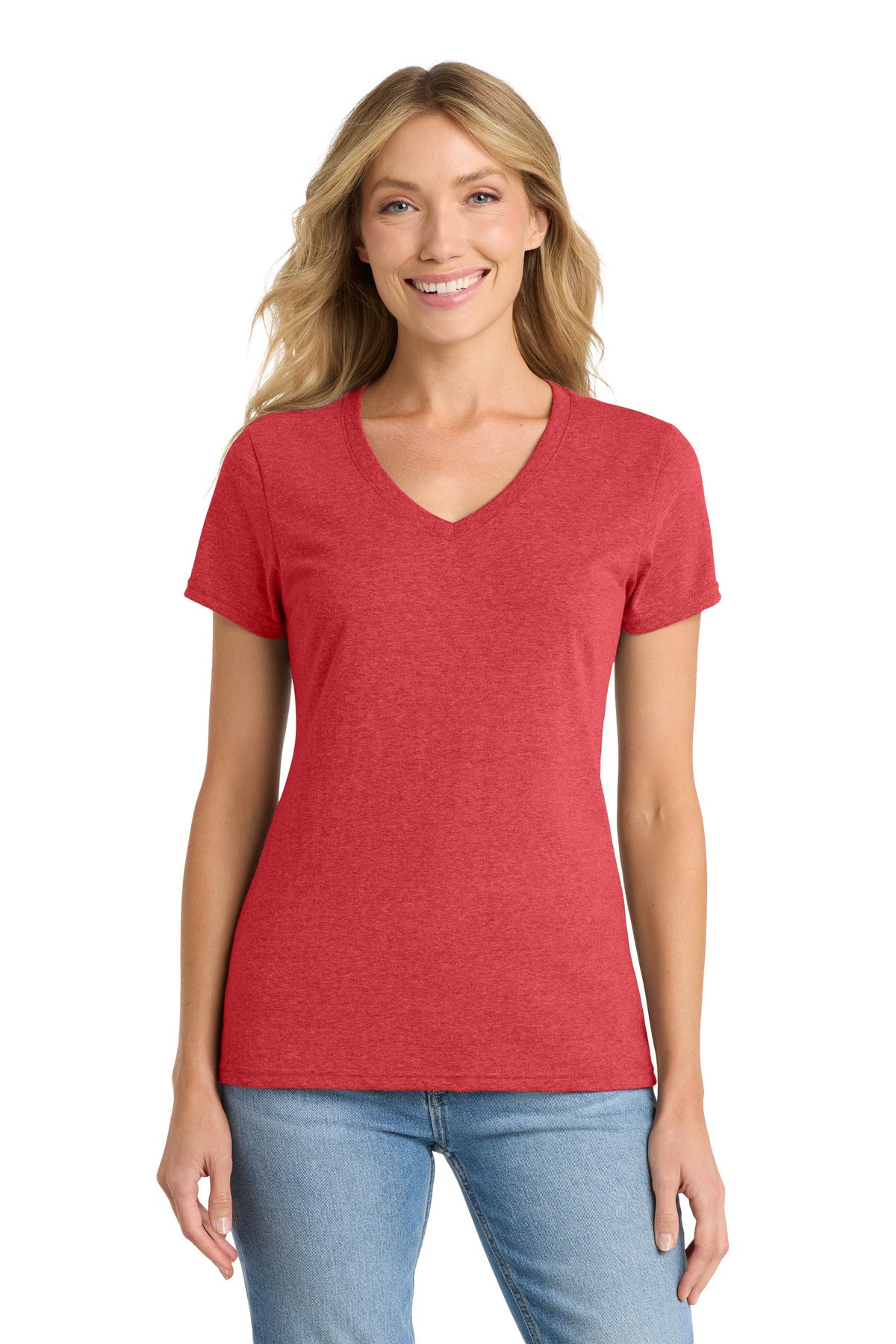 Port & Co LPC455V Women's Fan Favorite Blend V-Neck Tee