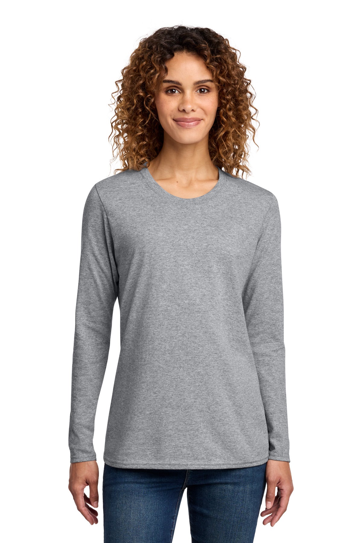 Port & Co LPC54LS Women's Long Sleeve Core Cotton Tee