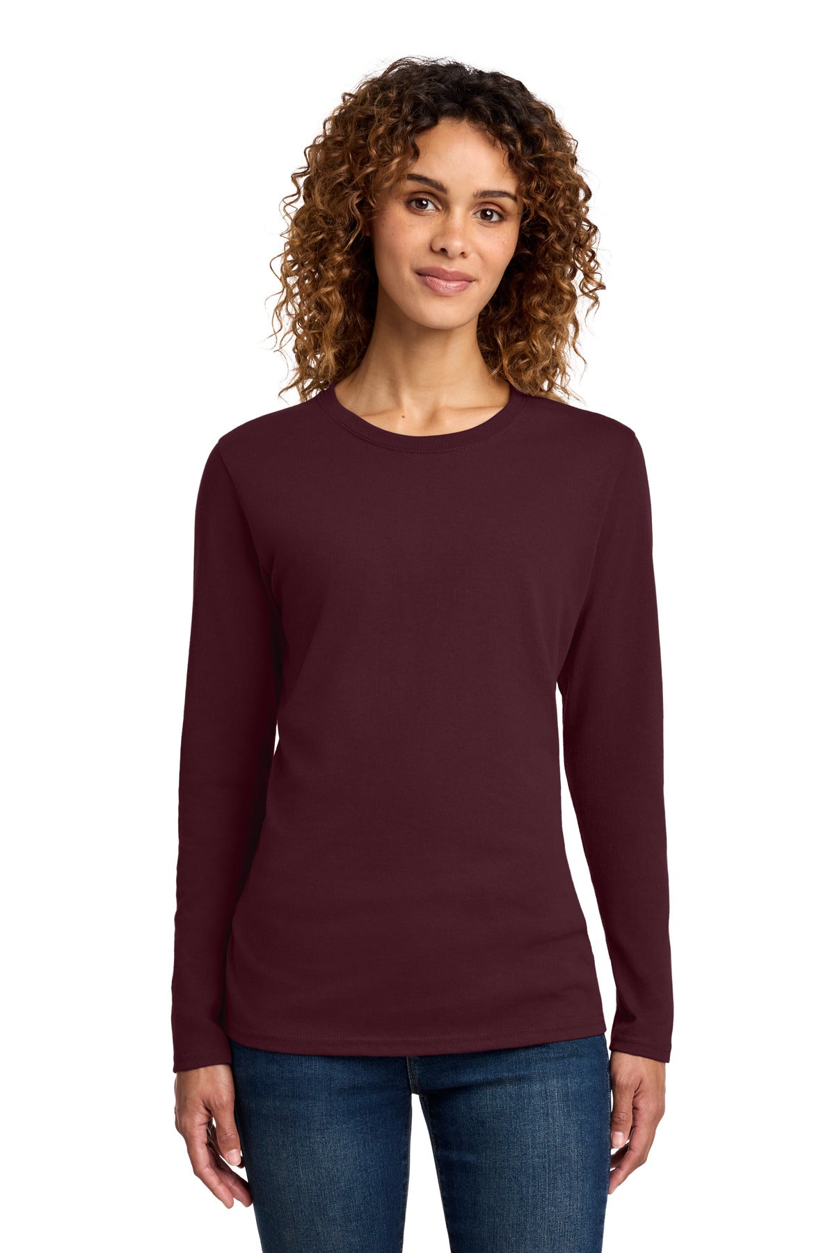 Port & Co LPC54LS Women's Long Sleeve Core Cotton Tee