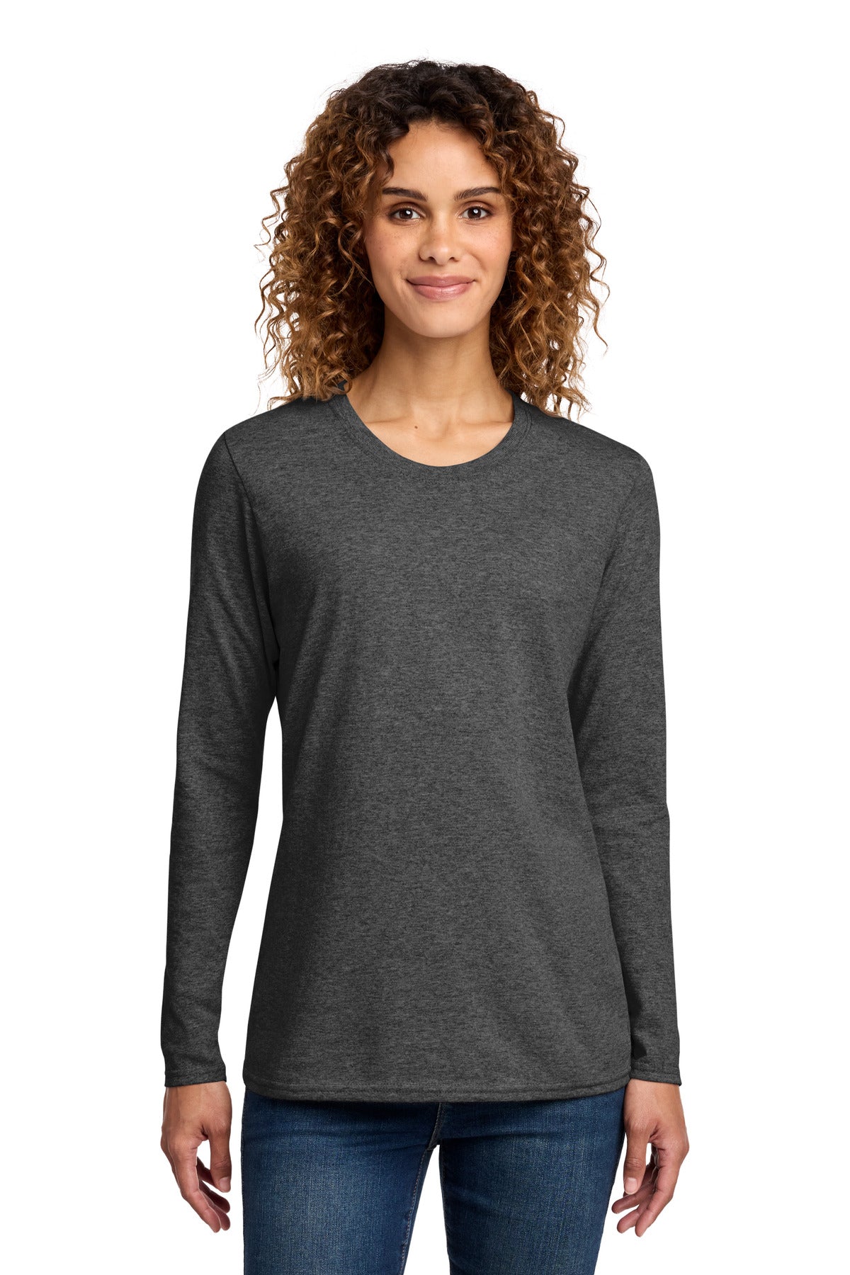 Port & Co LPC54LS Women's Long Sleeve Core Cotton Tee