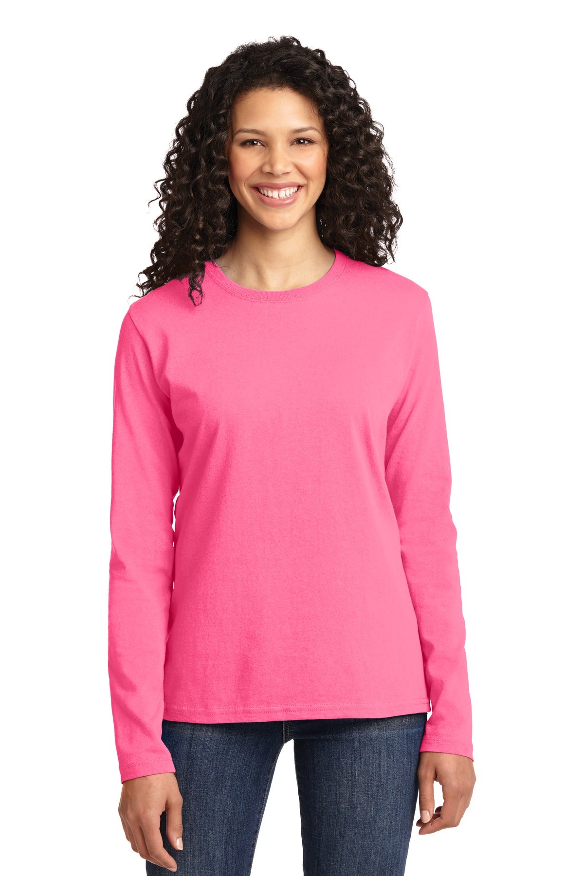 Port & Co LPC54LS Women's Long Sleeve Core Cotton Tee
