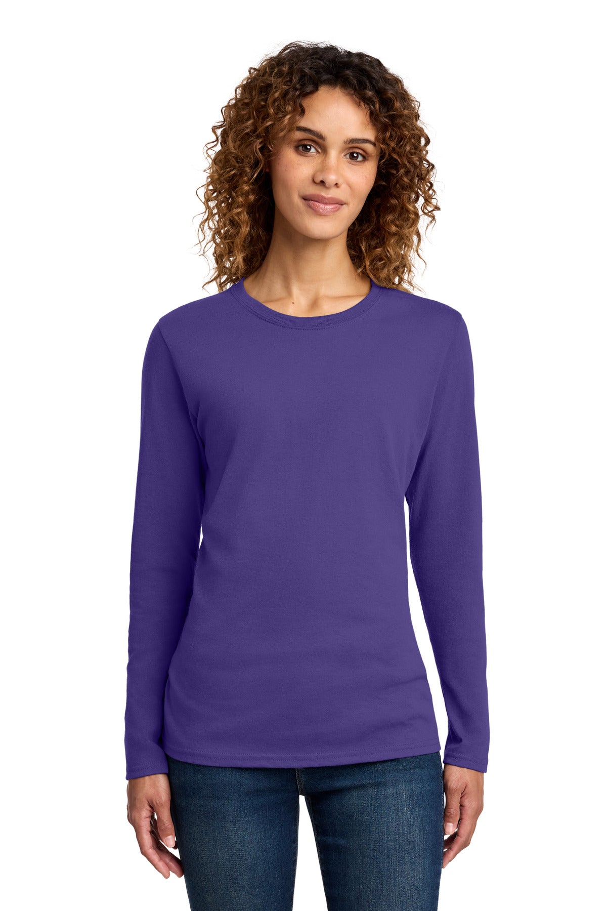Port & Co LPC54LS Women's Long Sleeve Core Cotton Tee