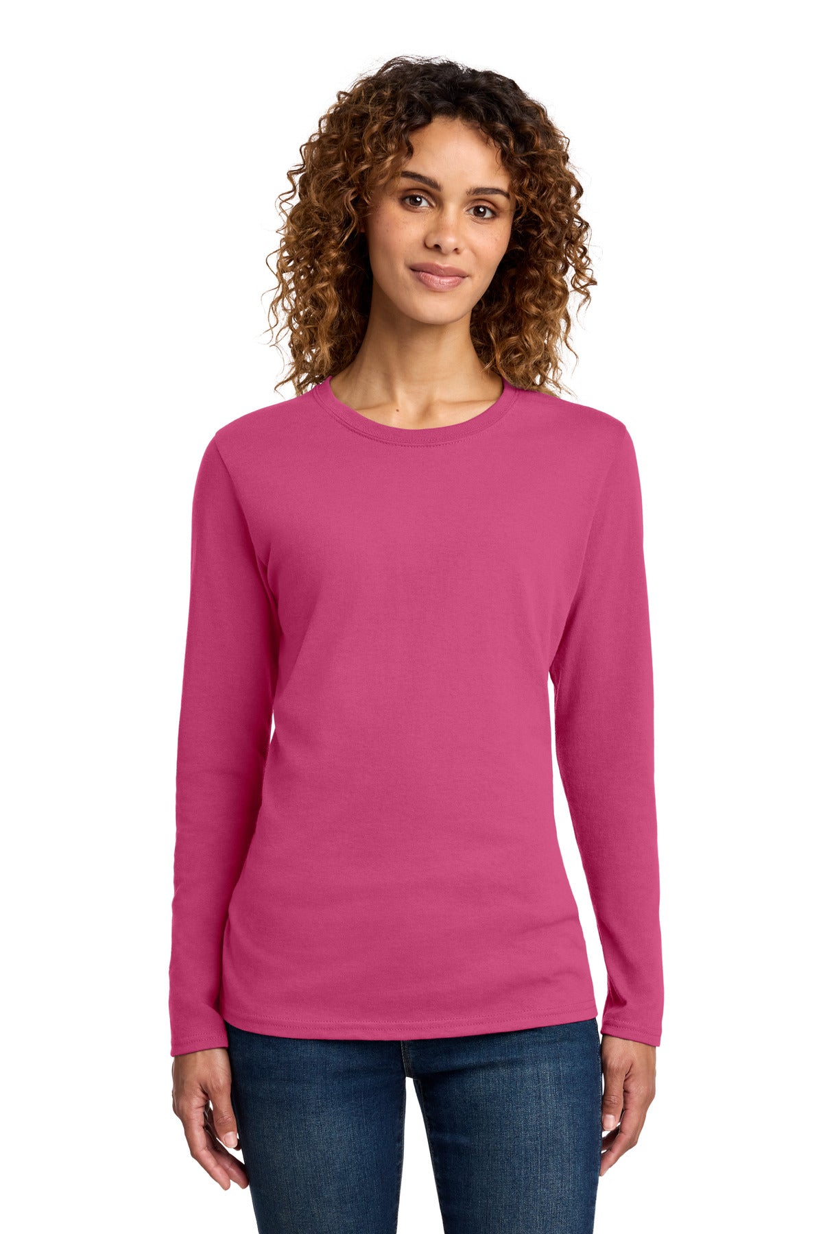 Port & Co LPC54LS Women's Long Sleeve Core Cotton Tee