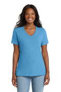 Women's Core Cotton V-Neck Tee - 5.4 oz | Port & Co LPC54V
