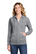 Women's Core Fleece Full-Zip Hooded Sweatshirt - 7.8 oz | Port & Co LPC78ZH