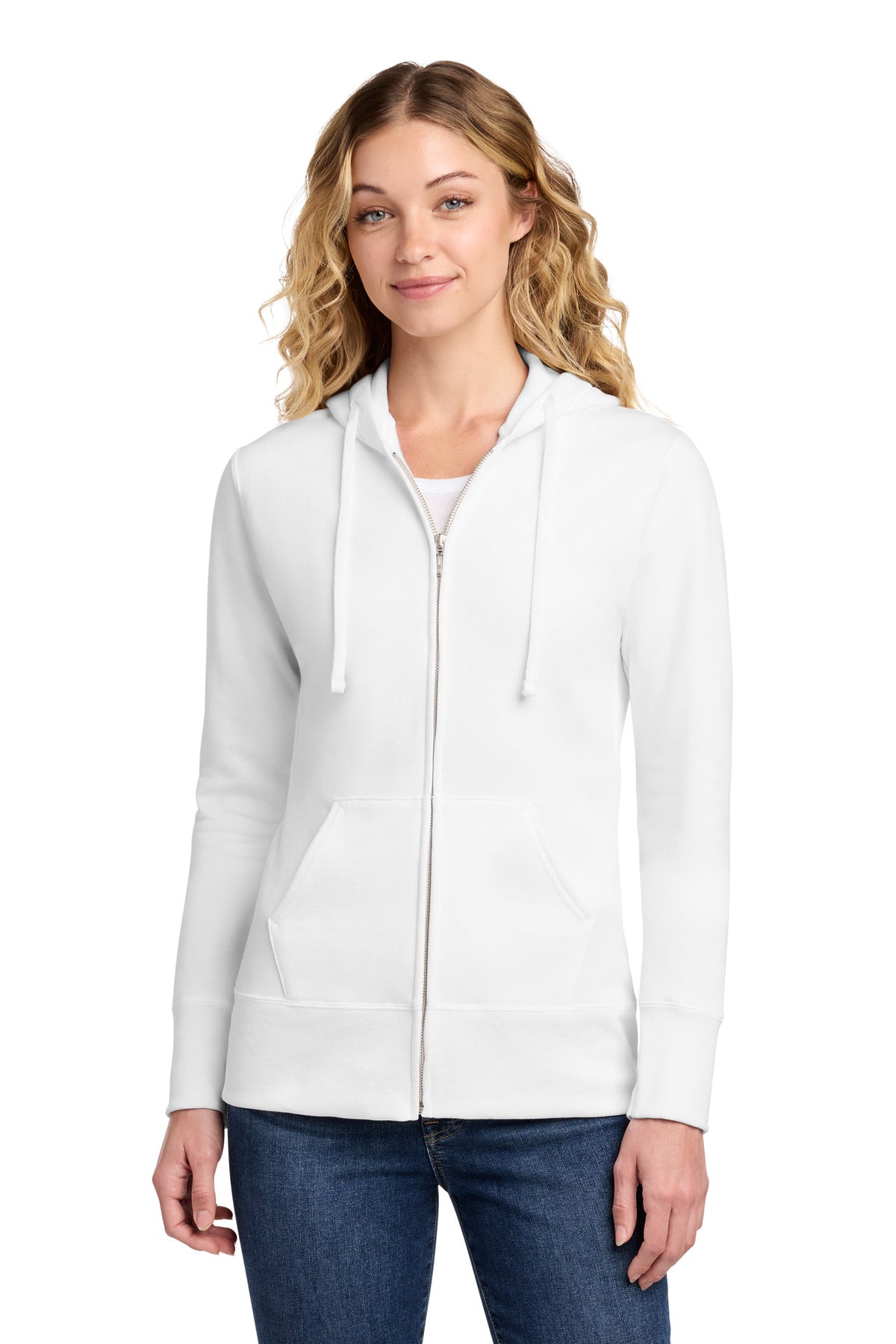 Port & Co LPC78ZH Women's Core Fleece Full-Zip Hooded Sweatshirt
